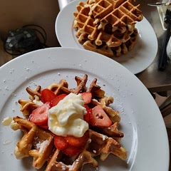 Started the morning going back and forth with my partner on who would make better waffles. This recipe has won. 5 stars in my book.