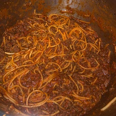 Use the instructions on the pasta for timing. The organic I used says 11 minutes and this dish could have used all of that.