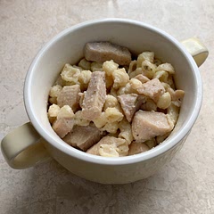 I did as the comments said and decreased the flour, turned out to be the perfect consistency, added a few mushrooms for a slight savory flavor, 

I wouldn’t recommend leaving it out too long before serving as it dries out with time. Also i suggest mixing the flour with a little bit of milk before pouring it in as my flour clumped.