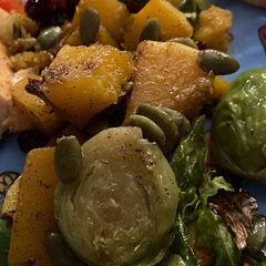 I did not dig those brussel sprouts. But everything was really good.