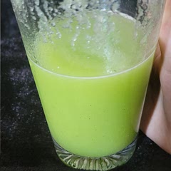 If making i and want the yellow color, remove the peals from the cucumber.