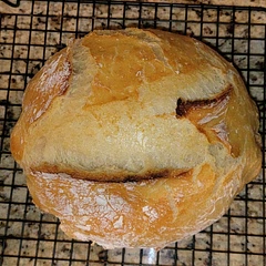 Super easy. And who doesn't love fresh baked bread.