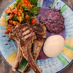 Used frozen pomegranate seeds so salsa slowly melted. Delicious!