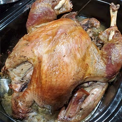 I tried this as I had a 30 pound turkey that was still partially frozen. The brine was easy to make. We roasted the turkey at 325° for 4 1/2 hours and the skin is perfectly crisp after removing the foil cover for the last hour of cooking.