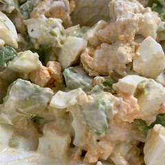 I love it very creamy to eat the best salad I’ve tried with eggs