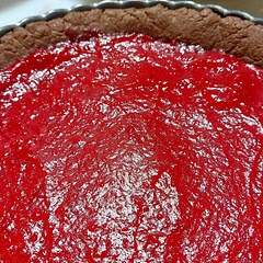 Did not make enough filling. Doubling would have been enough. My tart pan is 9", not the 11" called for in the recipe. Weighed my berries. Some liked it. I did not. It's too tart and just not a good flavour.