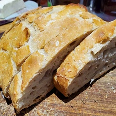 Pretty fantastic moist bread with a tough crust.