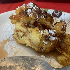 Missing that key butter note, so you have to either butter them after baking, or melt butter and put your sugar/cinnamon coating in that to form a paste you apply in between layers