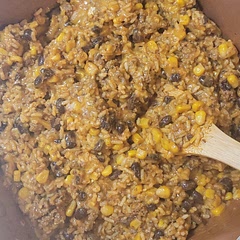 This came out delicious. I did add a few more spices and some corn. left out peppers only because I had none at home. Will definitely make this again. Everyone loved it