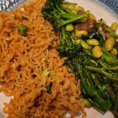 Very tasty, quick and easy recipe. Also, directions are hysterically fun. Don't think I changed much other than maybe a tad more than a pinch of sugar to taste. Full 3 tbsp Sriracha because I like spicy. Used ramen noodles.
