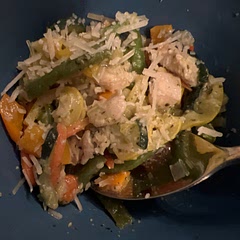 Added orange peppers & slivered carrots. My kids loved it & it’s easy. 