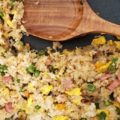I added leftover Christmas ham and it's absolutely delicious. I did add oyster sauce.