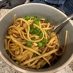 I would multiply the sauce ingredients by 1.5 to have a more saucy component. I also would use flank steak instead of ground beef and add some broccoli or peppers!