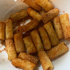 i used chicken paprika and didn’t have the cheese so i used parmesan cheese wasn’t good but wasn’t good.