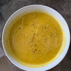 Soup was lovely but added another parsnip and a medium potato to thicken it.