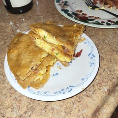 Used less butter than called for and instead of regular tortillas, I used whole wheat. Even with my lessened amount of butter, still came out extremely greasy, but still delicious. I recommend less butter.