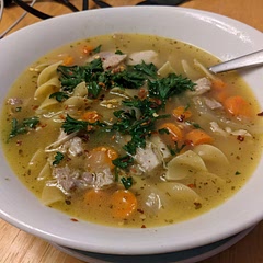 Skipped the celery and used dried basil instead of thyme, still was delicious. The carrots over boiled while the thighs were cooking and lost all consistency, it was fine but may shorten the cook time