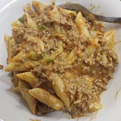 Made with 400g pasta as was using 750g mince but kept stock the same as others had said it can be a thin sauce. Came out perfect, did add some Cajun spice to it as was worried would be a little bland and it tastes great