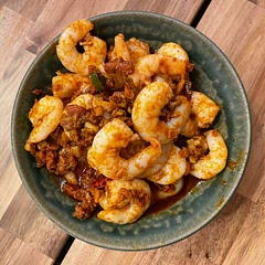 My own recipe and it’s delicious! Discovered a similar dish in a restaurant and thought “I can recreate this with Cashmiri masala spice paste”.  It works.