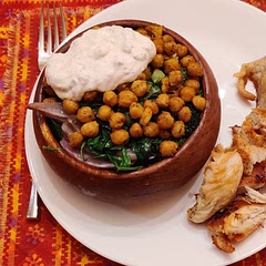 I absolutely loved this recipe! It was delicious!! I substituted spinach for kale and added tzatziki-style dip because kale and tahini weren't available at my grocery store. 