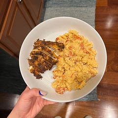 It was a little heavy on the cheese and too creamy. There weren’t a lot of seasonings. We added a cajun chicken breast and those seasonings made it better. Maybe butter and milk instead of half n half.