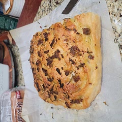 Love this recipe.  Omgosh is so good. Mind you we had to sample it before I got the picture...