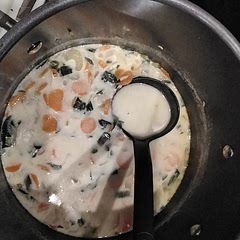 Used chicken broth a day added leftover turkey and Italian parsley.   I zested and juiced the lemon then put the lemon in the pot while cooking.