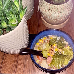 Next time I will slice cabbage more finely and add some stewed tomatoes. Otherwise very flavorful and affordable. Makes a ton.