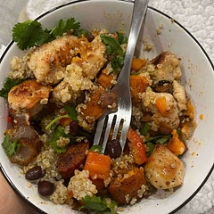 I have a picky eater at home and WOW we are officially addicted. The dressing is the perfection addition to this! I added grilled chicken because I have strict meat eaters here lol 
Will make this again!!!