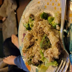 Added veggies. Needed some more salt and pepper.