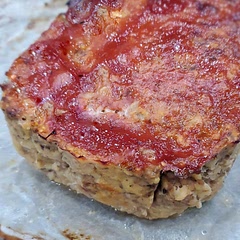 This is the 4th time I've made this meatloaf. I love it every time! 
Such a simple, yet, delicious meatloaf. The shrooms are KEY. They really provide the moisture & add that meat texture without needing moooore meat. I think I would cut down on the breadcrumbs, however, just a smidge. Added a touch extra worcestershire.
[Most of my dishes leave much leftovers because I'm cooking for just 2 people & make extra to provide leftovers during the week].