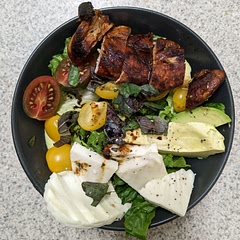 I loved this. The dressing was yummy, and all the salad parts were good. In the future, I'll try to cut everything smaller for easier eating.