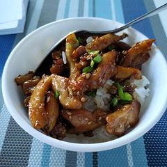 Quick and simple! This feels like general tsuos chicken but without the deep frying, and is soooooo good! I love this sauce so much.