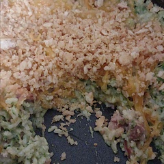 I thought it was pretty good. I added some crushed up Ritz crackers/butter for a crumble on top. Also, I added several spices as this is a bland recipe. Would make again with my own spin.