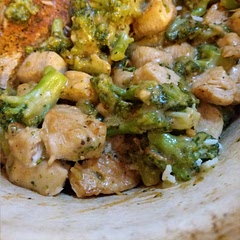 I use frozen broccoli, left out the spinach, I only had shredded Pizza blend cheese. Turned out great made white rice cooked in chicken broth with butter. Was a quick 20 minute meal!