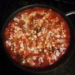 I actually could not get my hands on any butter beans so I ended up using another staple I chopped up a bunch of potatoes and fried them before continuing the recipe it was amazing with the pita bread