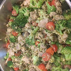 I had half a jar of marinated artichokes that I wanted to use up and I chop them up and added them in! Delicious!