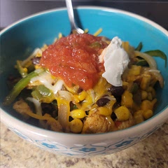 Love the flavors. Added extra smoked paprika, cumin, and chili powder. Used sliced chicken breast instead of the breast tenderloin.  Added fiesta blend cheese, home style salsa, and a touch of sour cream. Had it over brown rice.