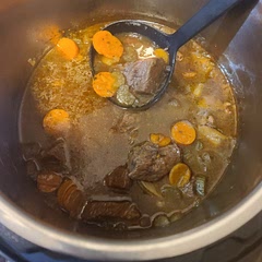 Easy on the balsamic vinaigrette. Only 1/3 cup per pound of meat.

Also do not add the extra salt to the broth.