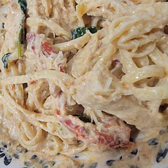 Added linguine and ome shredded parm on top. Best thing ever.