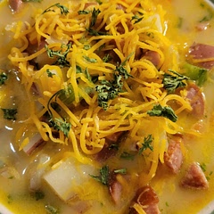 On a gloomy dark day, with freezing rain and sleet. This soul warming soup did the trick! It's was a quick DELICIOUS way to warm everyone back up!