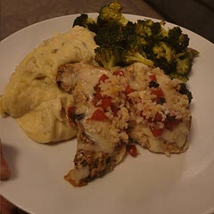 I substituted balsamic for lemon juice and added bread crumbs. I also don't have a grill, so I seared the chicken on both sides and finished in the oven to toast the breadcrumbs.