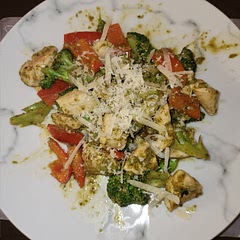 Used red pepper instead of cherry tomatoes and they worked great, really tasty