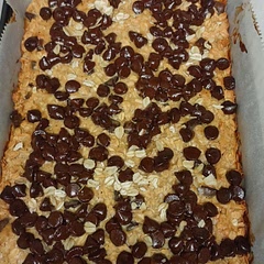 I dislike bananas in baked goods so I substituted a 1/2 cup of keto ratio Greek yogurt and I omitted the salt because the peanut butter I used had added salt (I don't like the taste of salt free peanut butter).  I used honey since maple syrup is too high in sugar, plus I had none around so I added maple extract with the vanilla to get the maple flavor. I used Lily's salted caramel chips for the sugar free option. 

This turned out really well and I will make it again for sure.  It's a nice breakfast addition.