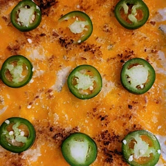 VERY hot. I think next time I'll add less jalapeños