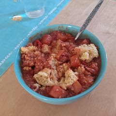 I used pinto beans instead of black beans since thats what i had. Also had gluten free cornbread with it.