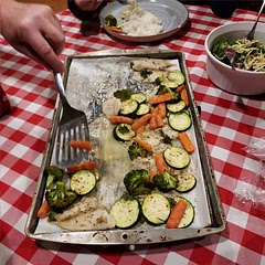 Yum! We had a lot of smaller fillets than the recipe called for, but it turned out great and everyone liked it.
