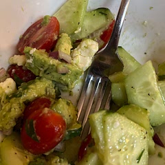 Added a little feta too just to my bowl… so yummy