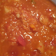 Delicious soup, added in cooked veggies at the end;)
