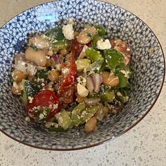 I loved this I used a soft creamy feta I might leave this out next time.